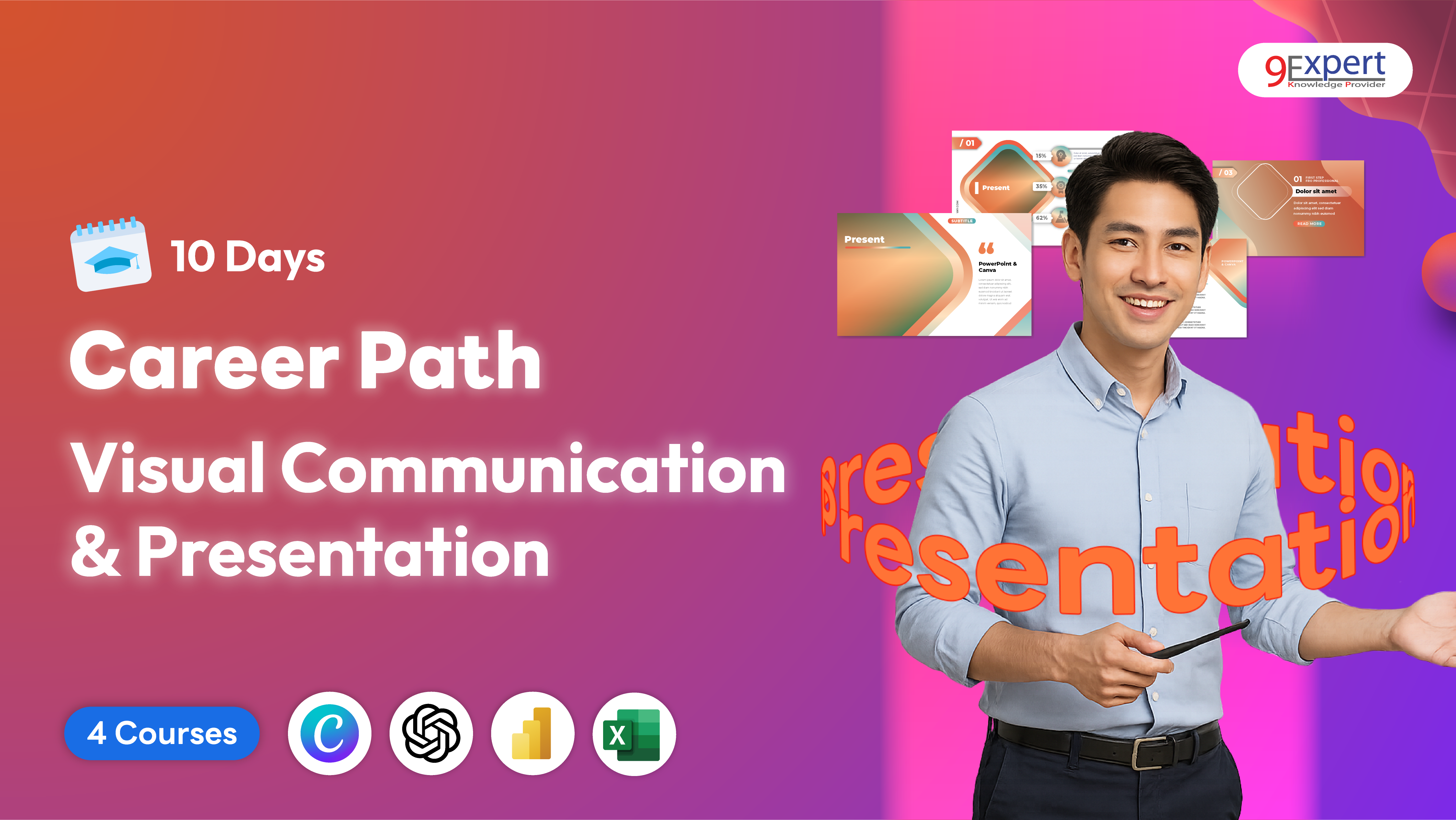 Visual Communication & Presentation สร้างงานนำเสนอระดับโปรพร้อมการนำเสนอด้วยข้อมูลจริง