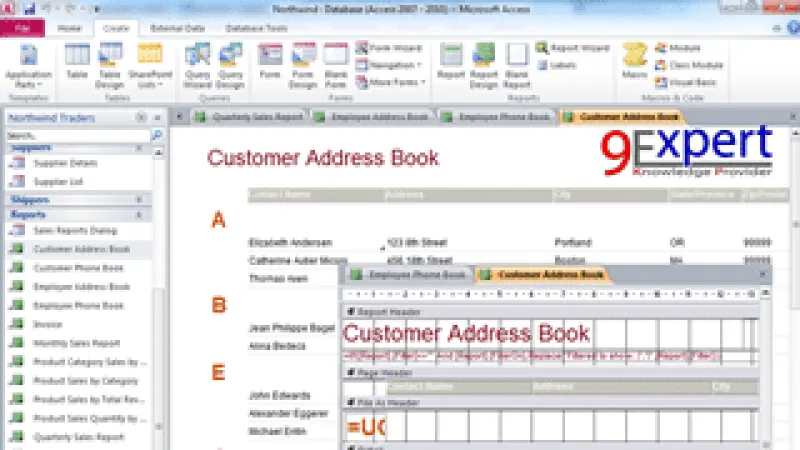การพัฒนา Report ใน Microsoft Access