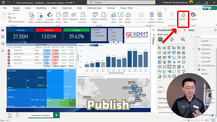 ขั้นตอนการ Publish Report ขึ้น Power BI Service