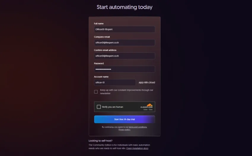เริ่มต้นใช้งาน n8n