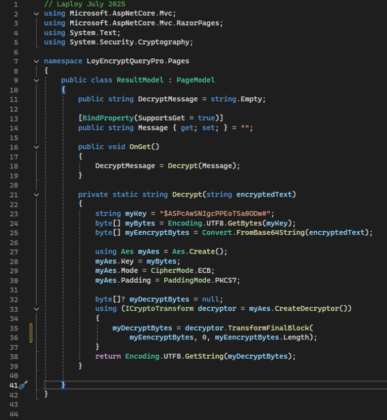 แทนที่โค้ดในหน้า Index.cshtml ด้วยโค้ดนี้